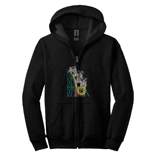 Shih Tzu Dog Breed Lover Gifts Funny Puppy Roller Coaster Zip Hoodies