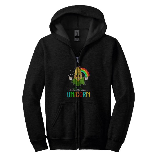 Pun Corn Lover Cereal Kids Farming Zip Hoodies