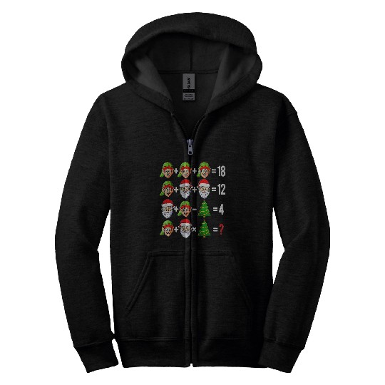 Christmas Order of Operations Quiz Math Teacher Xmas Zip Hoodies
