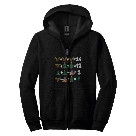 Christmas Math Teacher Funny Teaching Zip Hoodies