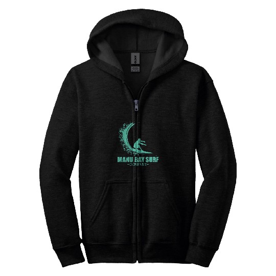 Surf Life Manu Bay Surf Company WAVE New Zealand Coast Surfing Zip Hoodies