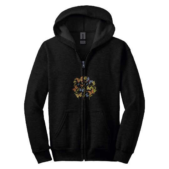 Grunge Fairycore Aesthetic Cottagecore Butterfly Zip Hoodies