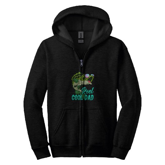 Fishing Mens Reel Cool Dad vintages Fishing Fisher Zip Hoodies