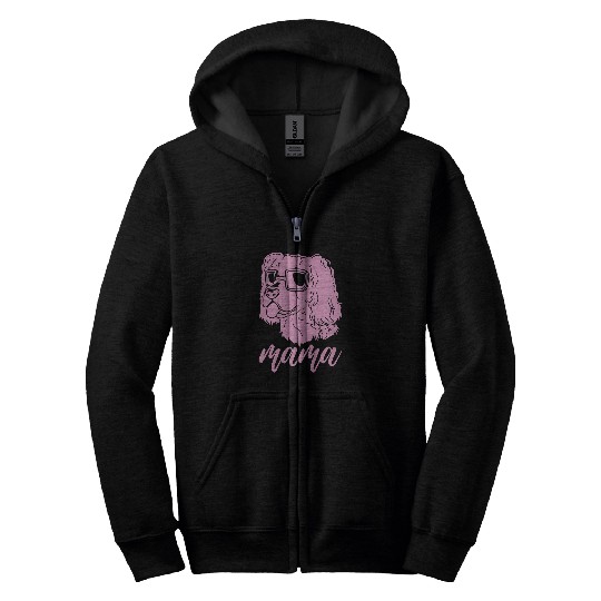 Cavalier King Charles Spaniel Mama Dog Lover Mom Zip Hoodies