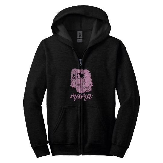 Cavalier King Charles Spaniel Mama Dog Lover Mom Zip Hoodies
