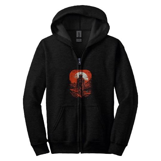 Astronaut Mars Red Planet Rover Spaceman Science Astronomy Zip Hoodies