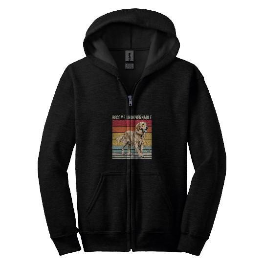 Become Ungovernable Golden Retriever Become Ungovernable Zip Hoodies