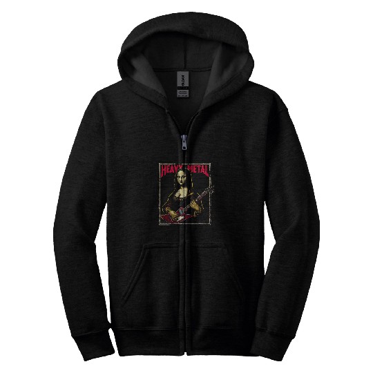 Heavy Mona Lisa Retro Rocker Mona Lisa Zip Hoodies