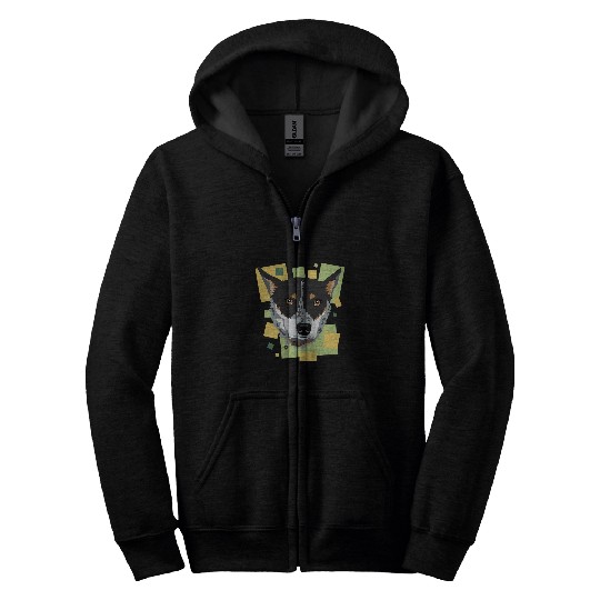Awesome Blue Heeler Cattle Dog 1 Zip Hoodies