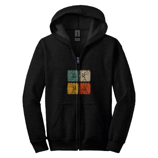 Chef Stick Figures Food Cooking Restaurant Cook Kitchen Chef Zip Hoodies