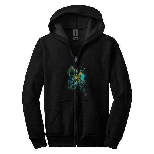 Aquaman Movie Make a Splash Zip Hoodies
