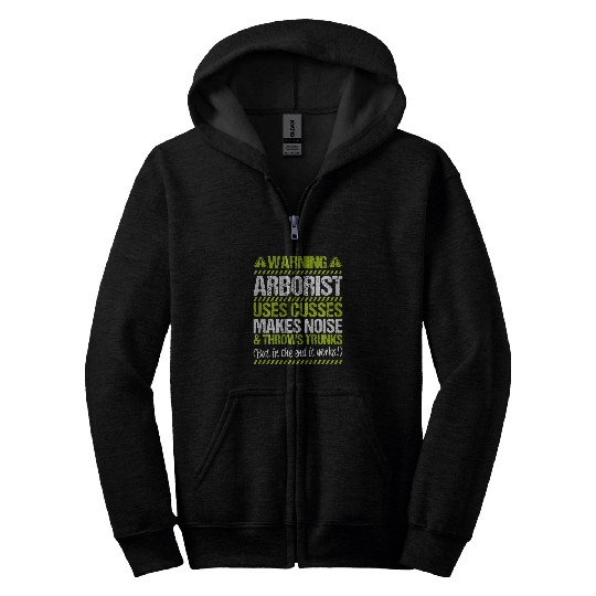 Arboriculturist Tree Surgeon Forest Throws Trunks Arborist Zip Hoodies