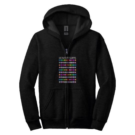 100 Balloons 100th Day of School Zip Hoodies