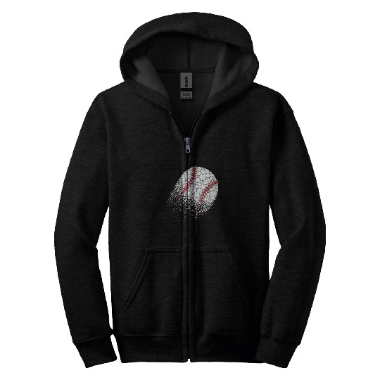 Funny Baseball Ball With Polka Dots Happy Dot Day Boys Kids Zip Hoodies