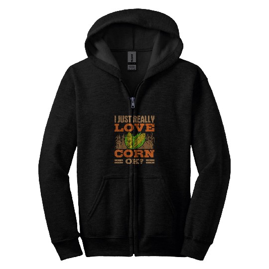 Corn Lover Maize Planter Farmer Cereal Grain Grower Zip Hoodies