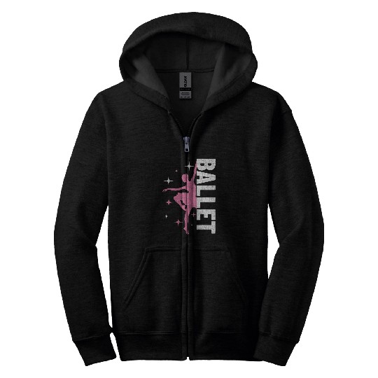 Ballet Girl Dancer Funny Ballerina Dance Lover Graphic Zip Hoodies