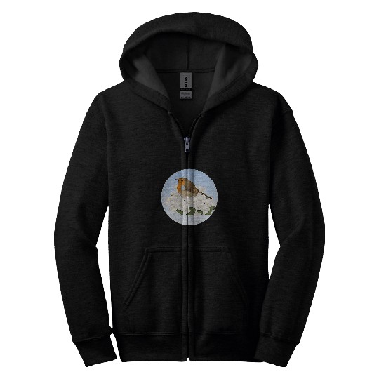 Robin Bird Birdlover Birdwatcher Biologist Ornithologist Zip Hoodies