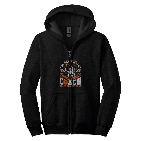 Basketball Player Design for a Basketball coach Zip Hoodies