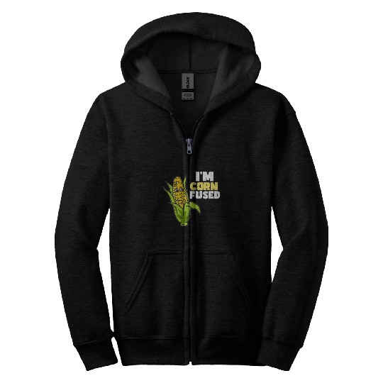 Corn Cob Design For Maize Food Lover 2Im Cornfused Zip Hoodies