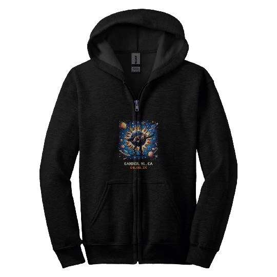 Dabbings Total Solar Eclipse Gander Newfoundland Canada Zip Hoodies