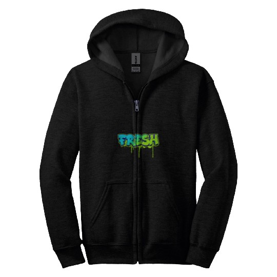 Fresh Old school graffiti style Funny graffiti graphic 1 Zip Hoodies