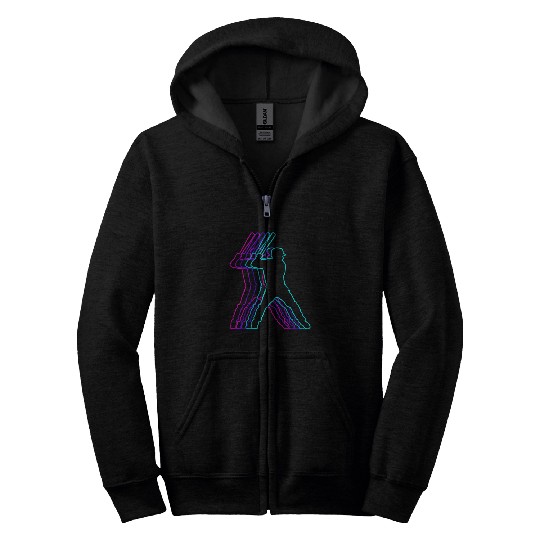 Funny Baseball Player Baseball Team Men Boys Kids Youth Zip Hoodies