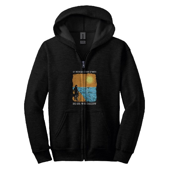 Lacrosse Gift On Weekends I Hook Up With Big Girl Who Swallow 24 Zip Hoodies