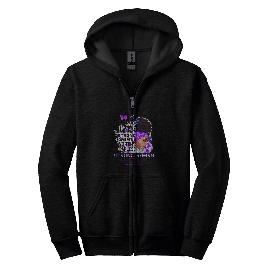 Epilepsy Awareness Black Girl Stronger Than The Storm Zip Hoodies