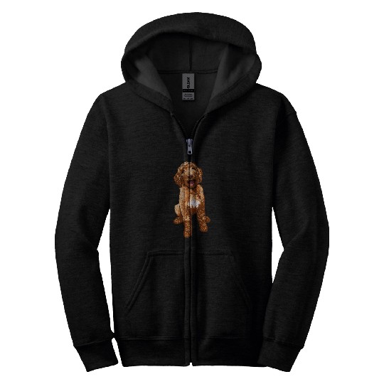 Cute Goldendoodle Dog Breed Puppy Dogs Mom Doodle Dad Zip Hoodies