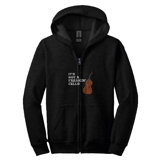 its not a cello double bass Zip Hoodies