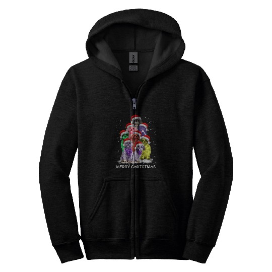Shih Tzu Ornament Decoration Christmas Tree Dog xmass Gifts Zip Hoodies