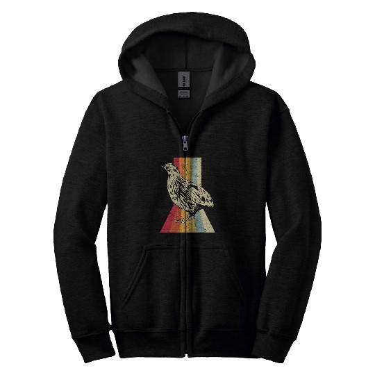 quail retro for men quail hunting and quail breeding Zip Hoodies