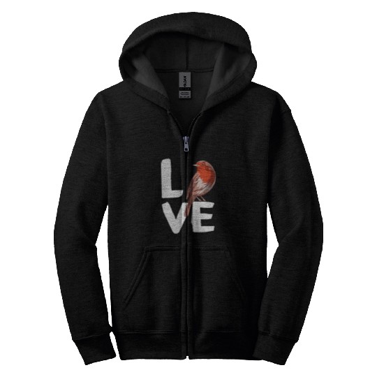 Robin Love Birds Animal Lovers uniques Designs And Apparels Zip Hoodies