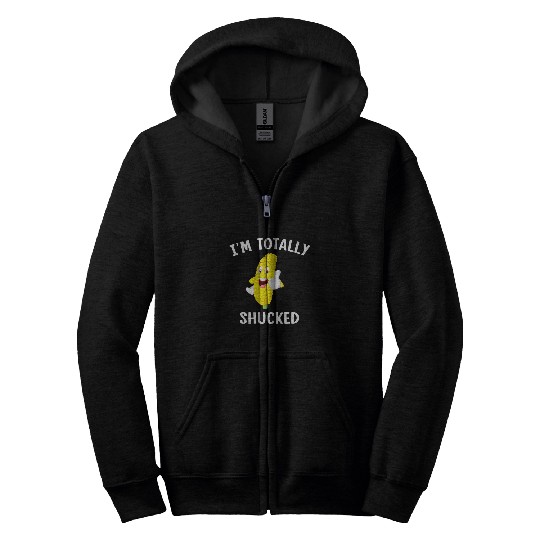 Lacrosse Gift Im Totally Shucked Funny Corn Lover Farmer Market Maize Zip Hoodies