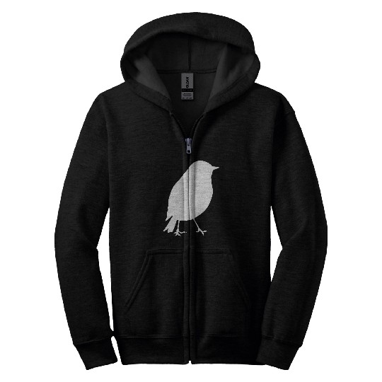 Robin Shadow Bird Ornithology Ornithologist Bird Watching Zip Hoodies