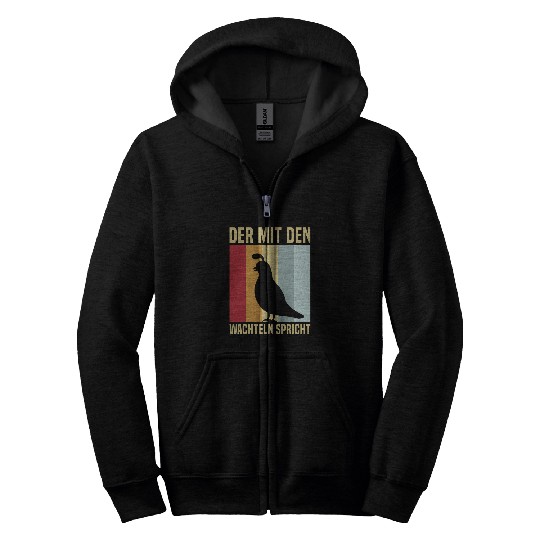Mens The Mit Den Quail Quail Breeder saying Zip Hoodies