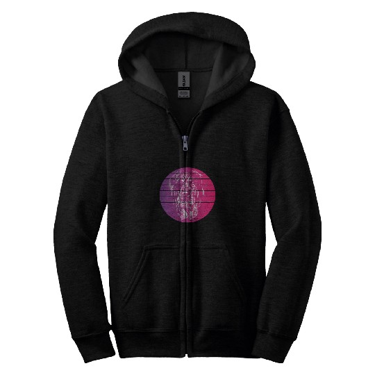 Dog Rottweiler Eyepatch Zip Hoodies