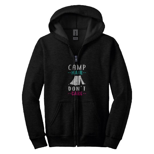 Camping Lady Camper Family Vacation Zip Hoodies