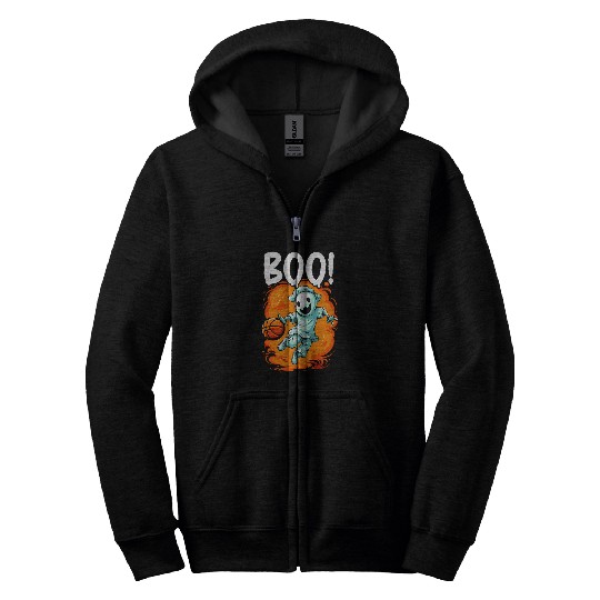 Basketball Halloween Scary Trick Or Treat Spooky Baller 2 Zip Hoodies