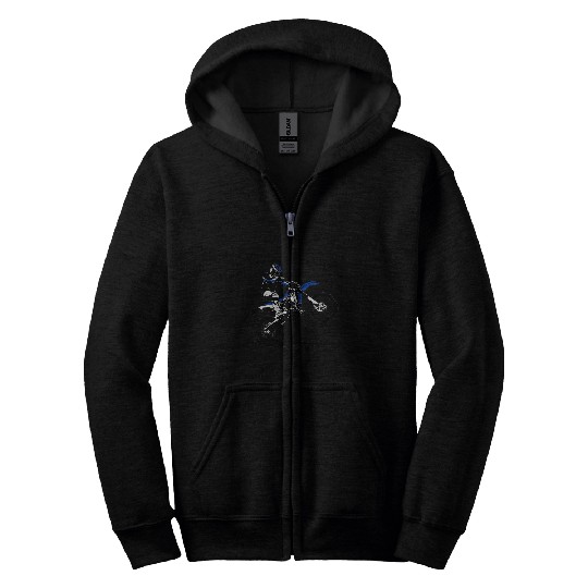 Funny Dirt Bike Art For Boys Men Motocross Biker Motorcycle Zip Hoodies