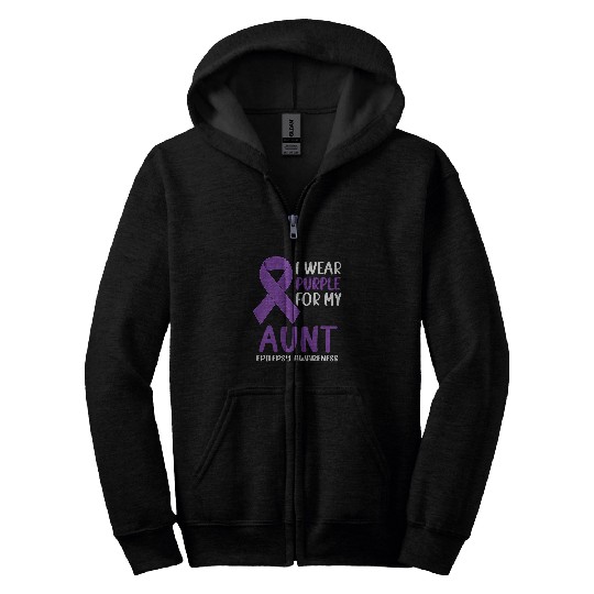 I Wear Purple for My Aunt Epilepsy Awareness Epilepsy Auntie Zip Hoodies