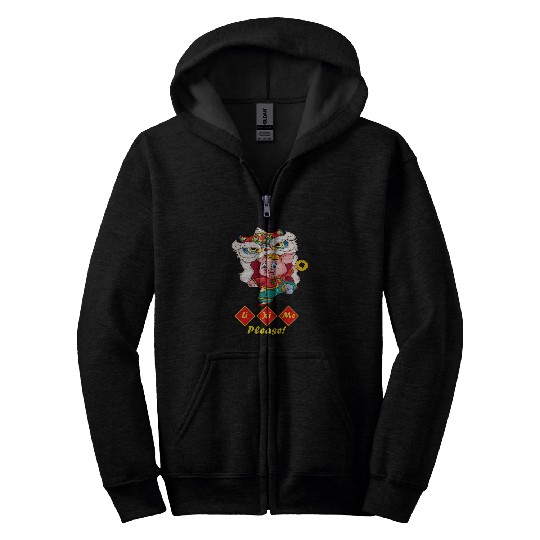 Li Xi Me Please Vietnamese Zodiac Pig Tet Decoration Kids Zip Hoodies
