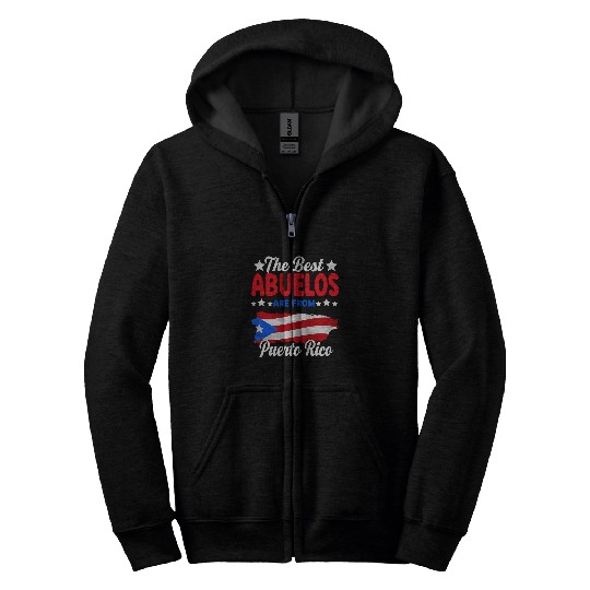 Grandpa Puerto Rico Funny Baseball bests Abuelo Fathers Day 1 Zip Hoodies