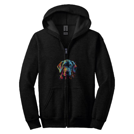 Great Dane Puppy bests Dog Walking Pet Fan Zip Hoodies