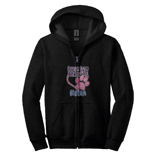 Greater Swiss Mountain Mama Dog Canine Dog Lover Paw Print Zip Hoodies
