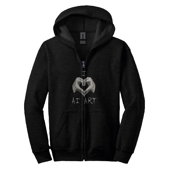Funny AI Art Zip Hoodies