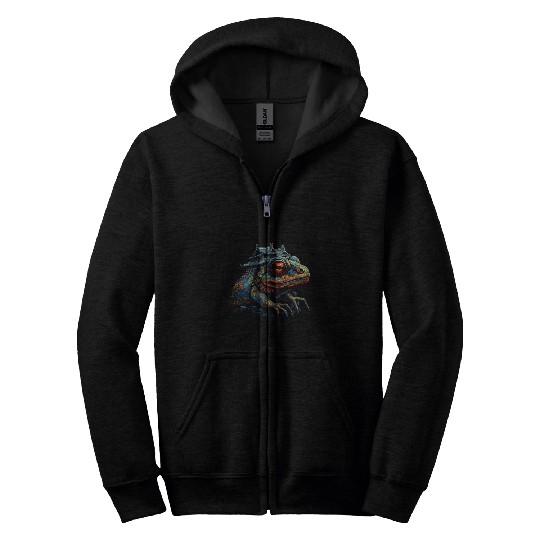 Frog Architecture Art Animal Frog Zip Hoodies