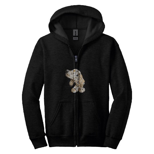 Funny English Setter Gifts For English Setter Dog Lover Zip Hoodies