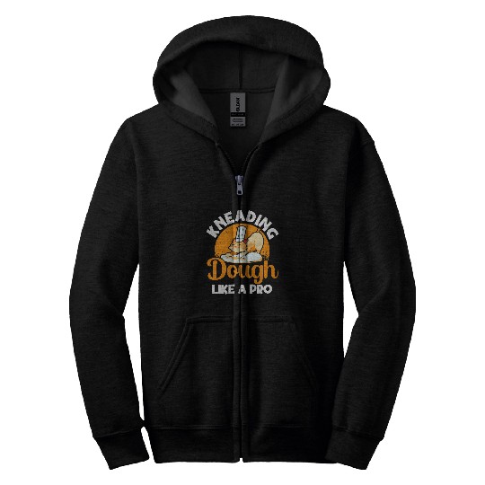 Funny Baker Cat Lover Pet Owner Baking Pastry Confectionery 3 Zip Hoodies