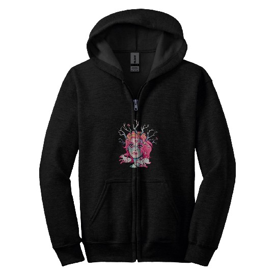 Gothic the four elements Goth Art Earth Zip Hoodies